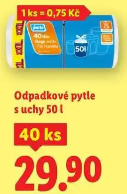 Lidl Odpadkové pytle suchy 50 l, 40 ks nabídka