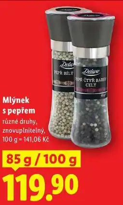Lidl Mlýnek s pepřem, 85 g/100 g nabídka