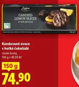 Lidl Kandované ovoce v hořké čokoládě, 150 g nabídka