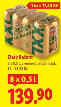 Lidl Zlatý Bažant, 8x 0,5 l nabídka