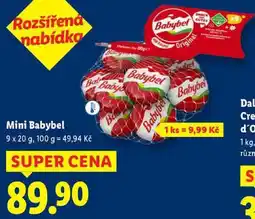 Lidl Mini Babybel, 9x 20 g nabídka