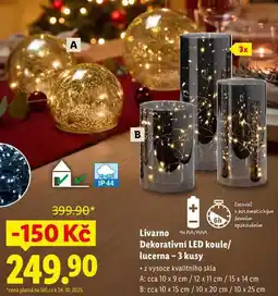 Lidl Livarno Dekorativní LED koule/lucerna - 3 kusy nabídka
