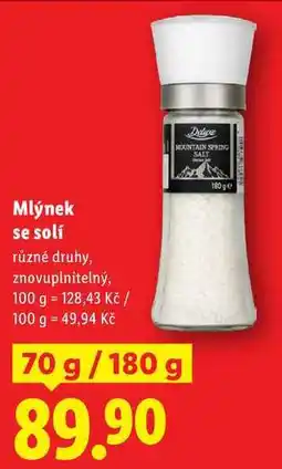 Lidl Mlýnek se solí, 70 g/180 g nabídka