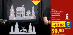 Lidl Livarno Obrázek na okno se světelným LED řetězem nabídka