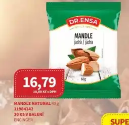 Kubík potraviny Mandle natural nabídka