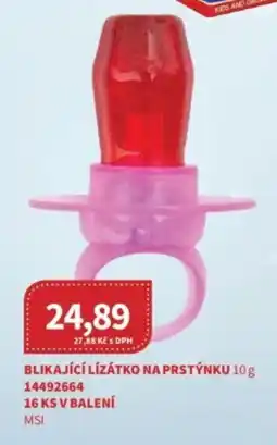 Kubík potraviny Blikající lízátko na prstýnku nabídka