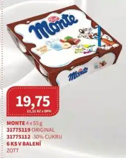 Kubík potraviny MONTE nabídka