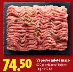 Lidl Vepřové mleté maso, 500 g nabídka
