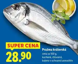 Lidl Pražma královská, cena za 100 g nabídka