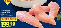 Lidl Kuřecí stripsy z prsních řízků, cena za 1 kg nabídka