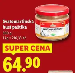 Lidl Svatomartinská husí paštika, 300 g nabídka