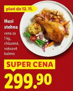 Lidl Husí stehna, cena za 1 kg nabídka