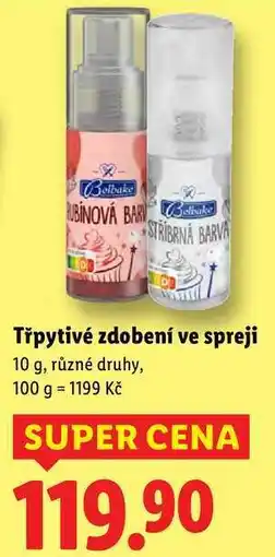 Lidl Třpytivé zdobení ve spreji, 10 g nabídka