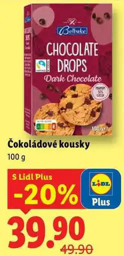 Lidl Čokoládové kousky, 100 g nabídka