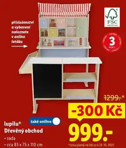 Lidl lupilu Dřevěný obchod nabídka