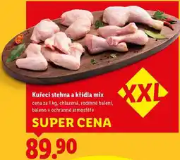 Lidl Kuřecí stehna a křídla mix, cena za 1 kg nabídka