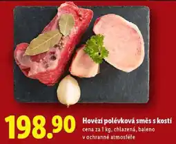 Lidl Hovězí polévková směs s kostí, cena za 1 kg nabídka