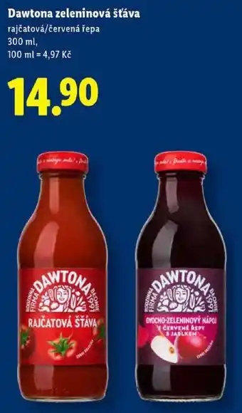 Lidl Dawtona zeleninová šťáva, 300 ml nabídka