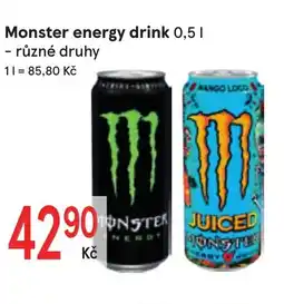 Žabka MONSTER Energy drink nabídka
