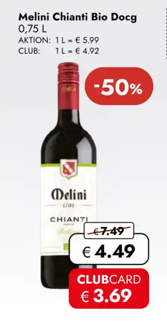 TRAVEL FREE Melini chianti bio docg nabídka