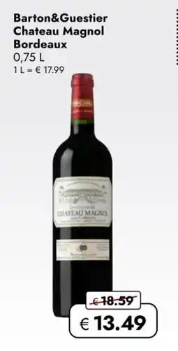 TRAVEL FREE Barton&guestier chateau magnol bordeaux nabídka