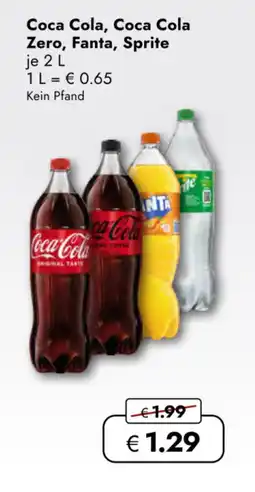 TRAVEL FREE Coca cola, coca cola zero, fanta, sprite nabídka