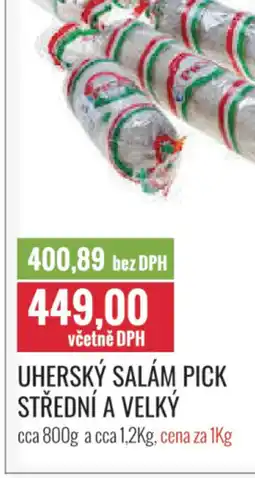 Ratio Uherský salám pick střední a velký nabídka