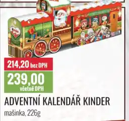 Ratio Adventní kalendář kinder nabídka