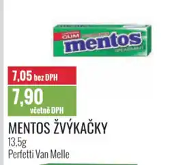 Ratio Mentos žvýkačky nabídka