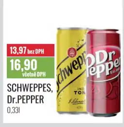 Ratio SCHWEPPES, Dr.PEPPER nabídka