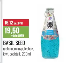 Ratio BASIL SEED meloun, mango, lechee, kiwi, cocktail nabídka