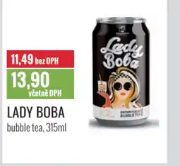 Ratio LADY BOBA bubble tea nabídka