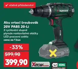 Kaufland Aku vrtačí šroubovák 20V PABS 20-Li nabídka