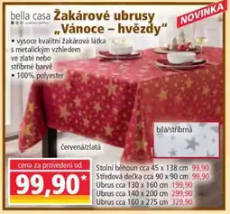 Norma Žakárové ubrusy „Vánoce – hvězdy” nabídka