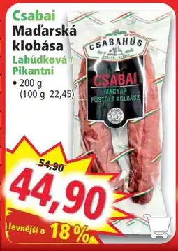 Norma Csabai Maďarská klobása nabídka