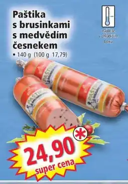 Norma Paštika s brusinkami / s medvědím česnekem nabídka