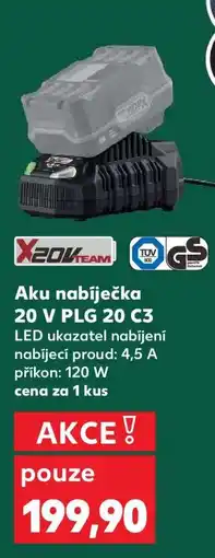 Kaufland Aku nabíječka 20 V PLG 20 C3 nabídka