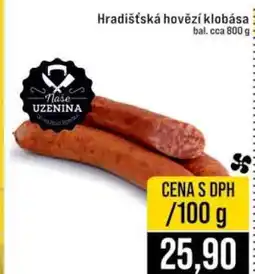 Jip Hradišťská hovězí klobása nabídka