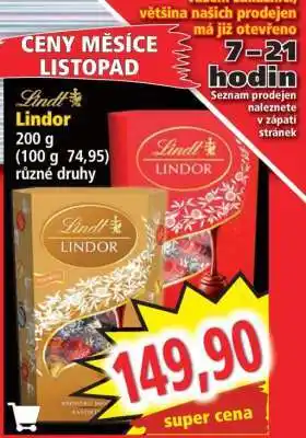 Norma Lindt Lindor nabídka
