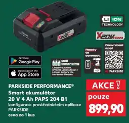 Kaufland PARKSIDE PERFORMANCE Smart akumulátor 20 V 4 Ah PAPS 204 B1 nabídka