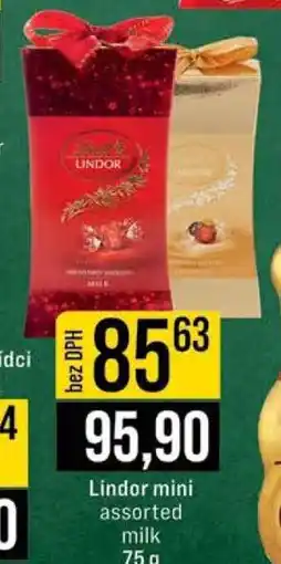 Jip Lindor mini assorted milk nabídka