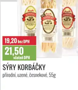 Ratio Sýry korbáčky přírodní, uzené, česnekové nabídka