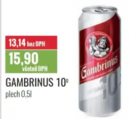 Ratio GAMBRINUS 10° plech nabídka