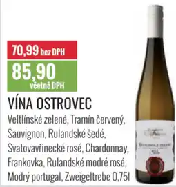 Ratio Vína ostrovec nabídka