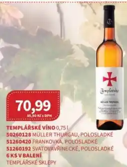 Kubík potraviny Templářské víno nabídka