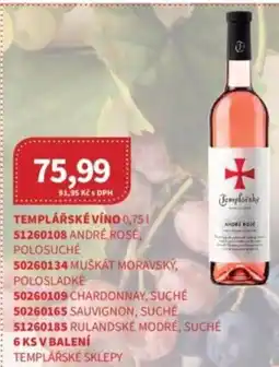 Kubík potraviny Templářské víno nabídka