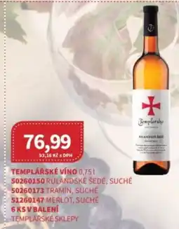 Kubík potraviny Templářské víno nabídka