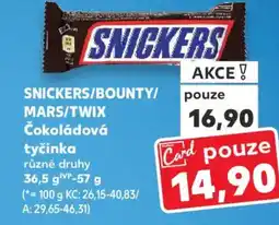Kaufland SNICKERS/BOUNTY/ MARS/TWIX Čokoládová tyčinka nabídka