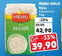 Kaufland MENU GOLD Rýže kulatozrnná nabídka