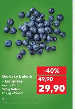 Kaufland Borůvky balené - kanadské nabídka
